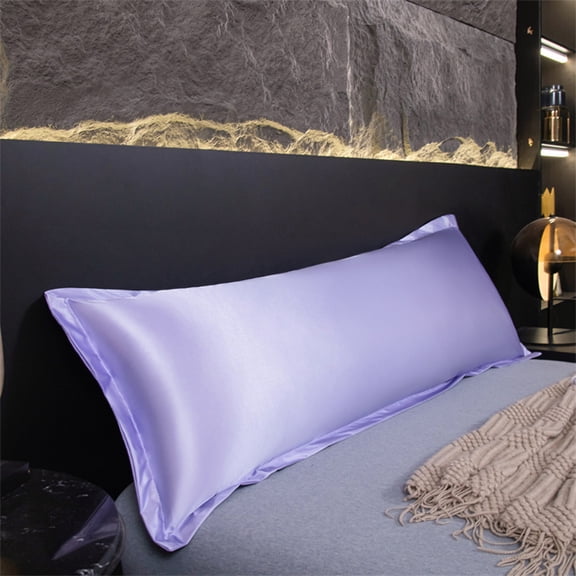 MMJ Pillow Cases Long Satin Body Pillowcase Waterproof Soft Breathable for Couple Bedroom 47.24x18.90in