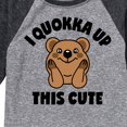 thumbnail image 3 of Instant Message - I Quokka Up This Cute - Toddler & Youth Raglan Graphic T-Shirt, 3 of 5