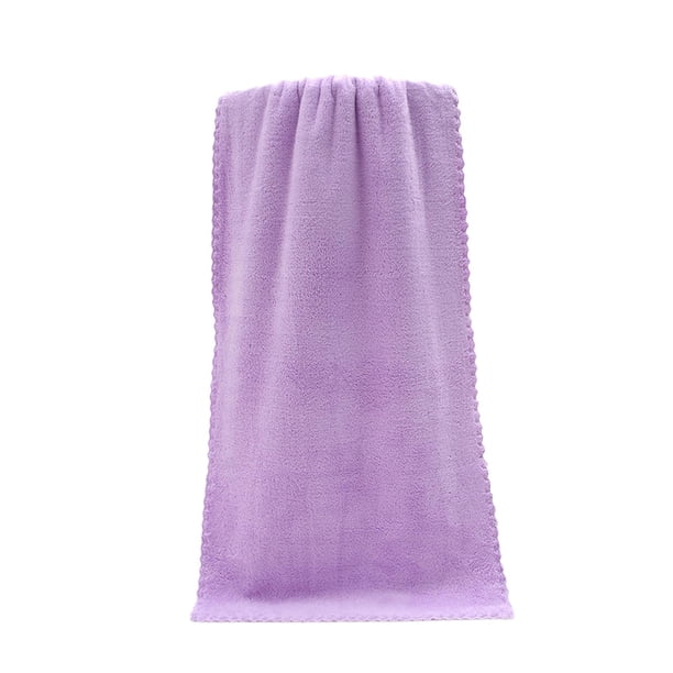 Toalla de baño de secado rápido de 55 x 27,5 pulgadas, toalla de pelo premium para gimnasio, dormitorio y ducha. Violeta