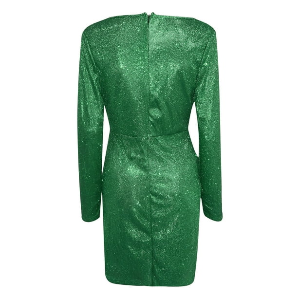 Vestido de fiesta elegante ajustado a la cadera con manga larga y