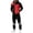 Black C, variant on Men Sweatsuits Sets Fashion Patchwork Long Sleeve Hoodies Jogger Sweatpants 2 Piece Casual Track Suits Mens Fall Winter Activewear Red K XXXL