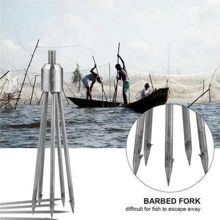 

Durable Stainless Steel Fishing Spear Fork Fish Harpoon 8mm Screw Head Tackle Accessory