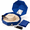 Blue, variant on Blue Hard Shell Cowboy Hat Travel Storage Case with Mirror and Latches