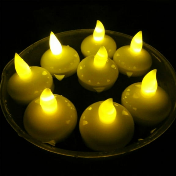 FRCOLOR  12 Pcs Waterproof Candle Light Candles Led Battery-operated Floating Harmony