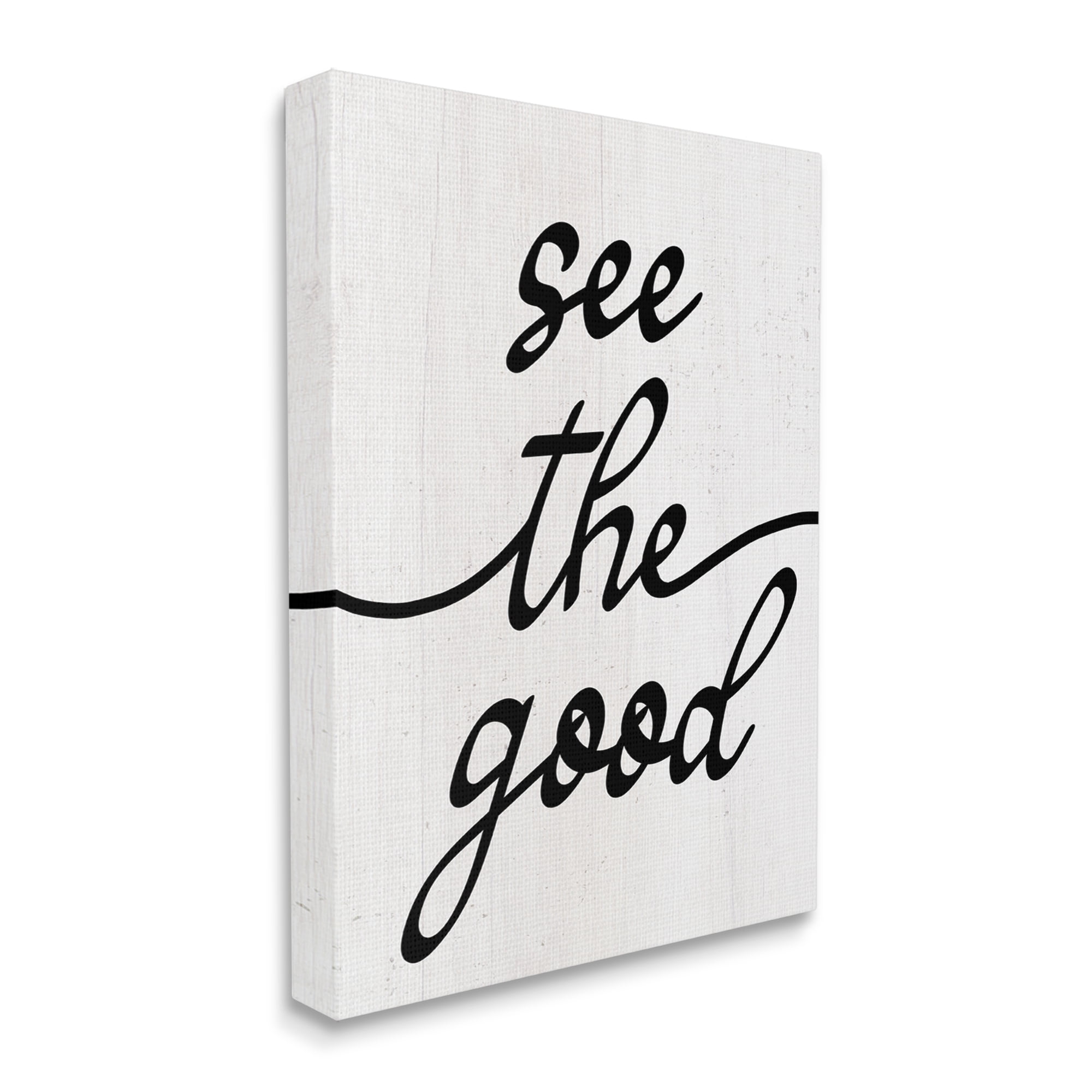 Stupell Industries See The Good Rustic Inspirational Painting Gallery Wrapped Canvas Print Wall Art, 16 x 20