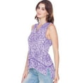 thumbnail image 1 of Kavio Juniors Static Print High Low Slit Hoodie Tank JJP0647 - Grape - Large, 1 of 1