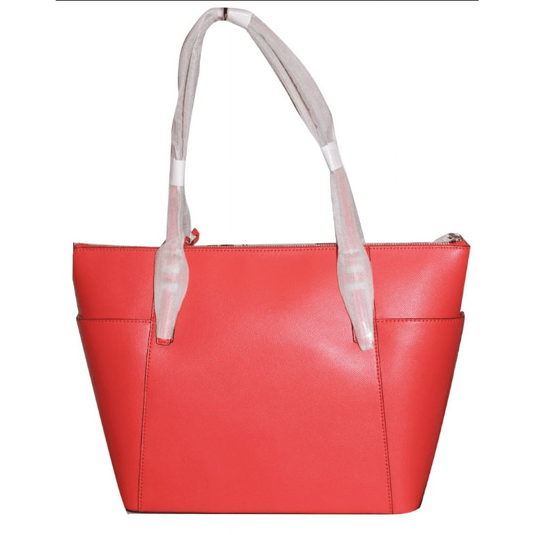 MICHAELKORS ジェット イーストウェスト レザー トートバッグ Michael Kors Ladies Jet Set East West Signature Logo Top Zip