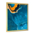 thumbnail image 2 of Designart 'Abstract Marble Composition In Orange and Blue III' Modern Framed Art Print, 2 of 4