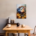 thumbnail image 5 of ZHONGYUTONG Rooster Canvas Wall Art Vintage Chicken Picture Print Farm Animal Flower Painting for Farmhouse Kitchen Decor Framed (20.00" x 30.00"), 5 of 5