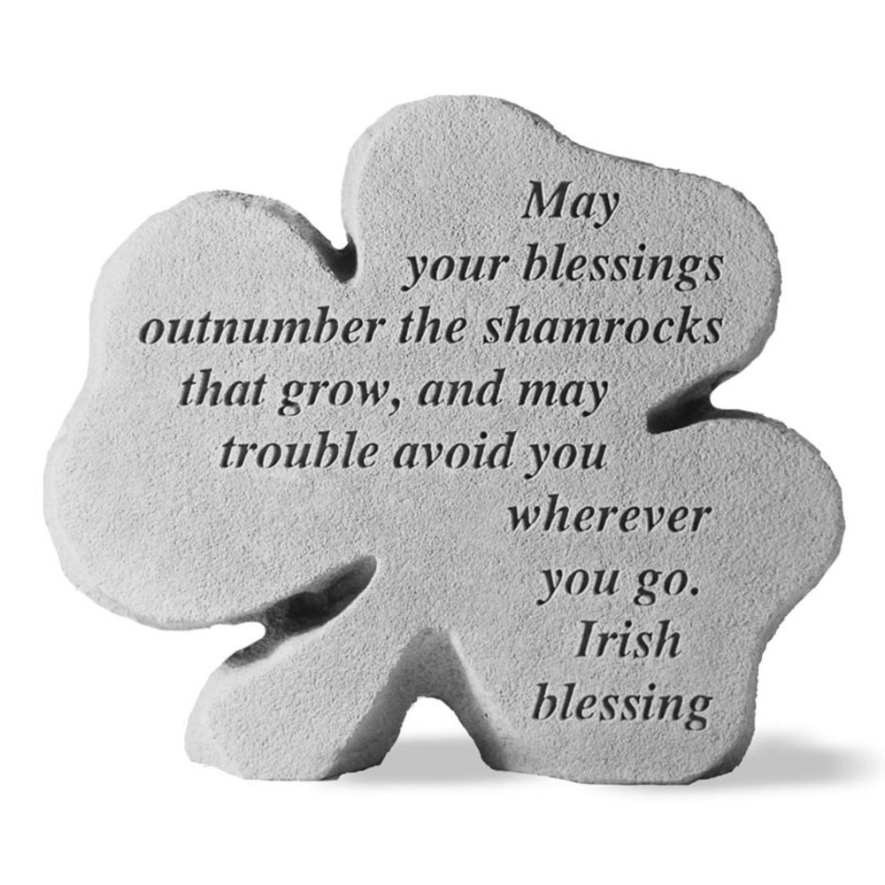 Irish Blessings Shamrock Garden Stone - Walmart.com - Walmart.com
