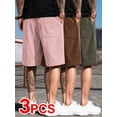 thumbnail image 5 of Men’s 3-Pack Casual Shorts, American Retro Athletic Knee-Length Shorts with Drawstring Waist and Deep Pockets, Relaxed Comfort for Outdoor Hiking, Ball Sports and Holiday Travel, Thoughtful Gift for, 5 of 6