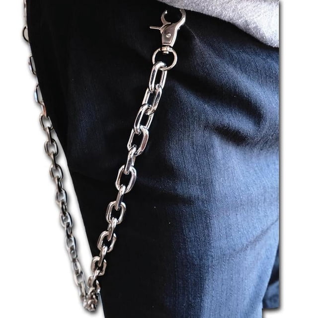 Men Women Silver Metal Wallet Chain Jeans Biker Rocker Links Biker B8L6