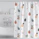 thumbnail image 2 of Juego de cortinas de ducha con purpurina de piña de verano con ganchos, coloridas frutas tropicales, linda casa de baño, decoración de bañeras, fácil cuidado, lavable, tela de poliéster duradera, 71.7 x 71.7 in JM, 2 of 5