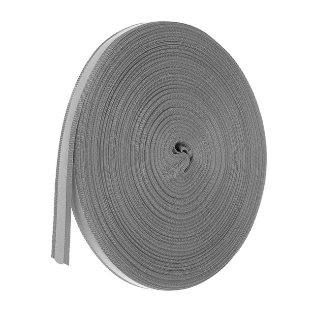 Unique Bargains Bande de Ruban Réfléchissant, Ruban Réfléchissant 10 mm x 50 Yards pour Imperméables de Vêtements, Gris Foncé