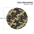 thumbnail image 2 of America Army Camouflage Set of 6 Faux Leather 4 Inch Coasters Drinks Tabletop Home Dinning Round Shape, 2 of 6