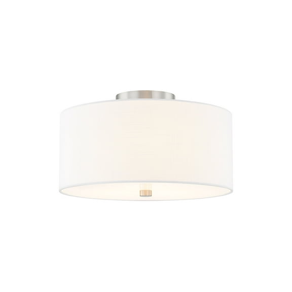 Justice Design Group Fab-9765 Classic 3 Light 14" Wide Semi-Flush Drum Ceiling Fixture -