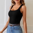 thumbnail image 2 of Women's Ribbed Tank Tops 2024 Summer Scoop Neck Polyester for Various Occasions, 2 of 5