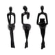 thumbnail image 1 of 3 piezas de estatua de pensador sentado, escultura de resina, artesanía, personaje moderno abstracto para Negro, 1 of 9