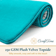 thumbnail image 4 of ComfiTime 2 Piece Bathroom Rugs Set – Thick Memory Foam, Non-Slip Bath Mat, Soft Plush Velvet Top, Ultra Absorbent, Small, Large & Long Rugs for Bathroom Floor, Teal, 20*32 & 22*42, 4 of 10