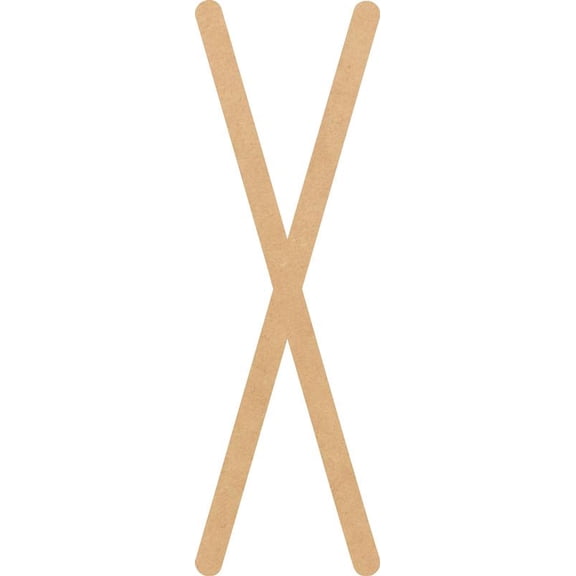 Unpainted Wooden 3'' Cream Peach Letter X, Paintable Alphabet A-Z