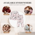 thumbnail image 7 of Vsdgher Paris Pajamas Set Long Sleeve Sleepwear Womens Button Down Nightwear Pj Sets-Small, 7 of 7
