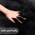 thumbnail image 4 of REGALWOVEN Faux Fur Area Rug Shaggy Floor Mat, Black 2x3 Feet Rectangle, 4 of 8
