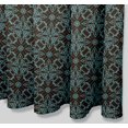 thumbnail image 3 of S4Sassy Brown Floral Damask Water Repellent Bath Shower Curtain With Roller Rings Hook-60 x 75 Inch, 3 of 6