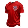 thumbnail image 2 of Dwelliawo Men's 250th Anniversary National Flag Print Polo Shirt American Flag Freedom Short Sleeve Patriotic Shirt We the People Casual Shirts Polo Top S Red 3XL, 2 of 5