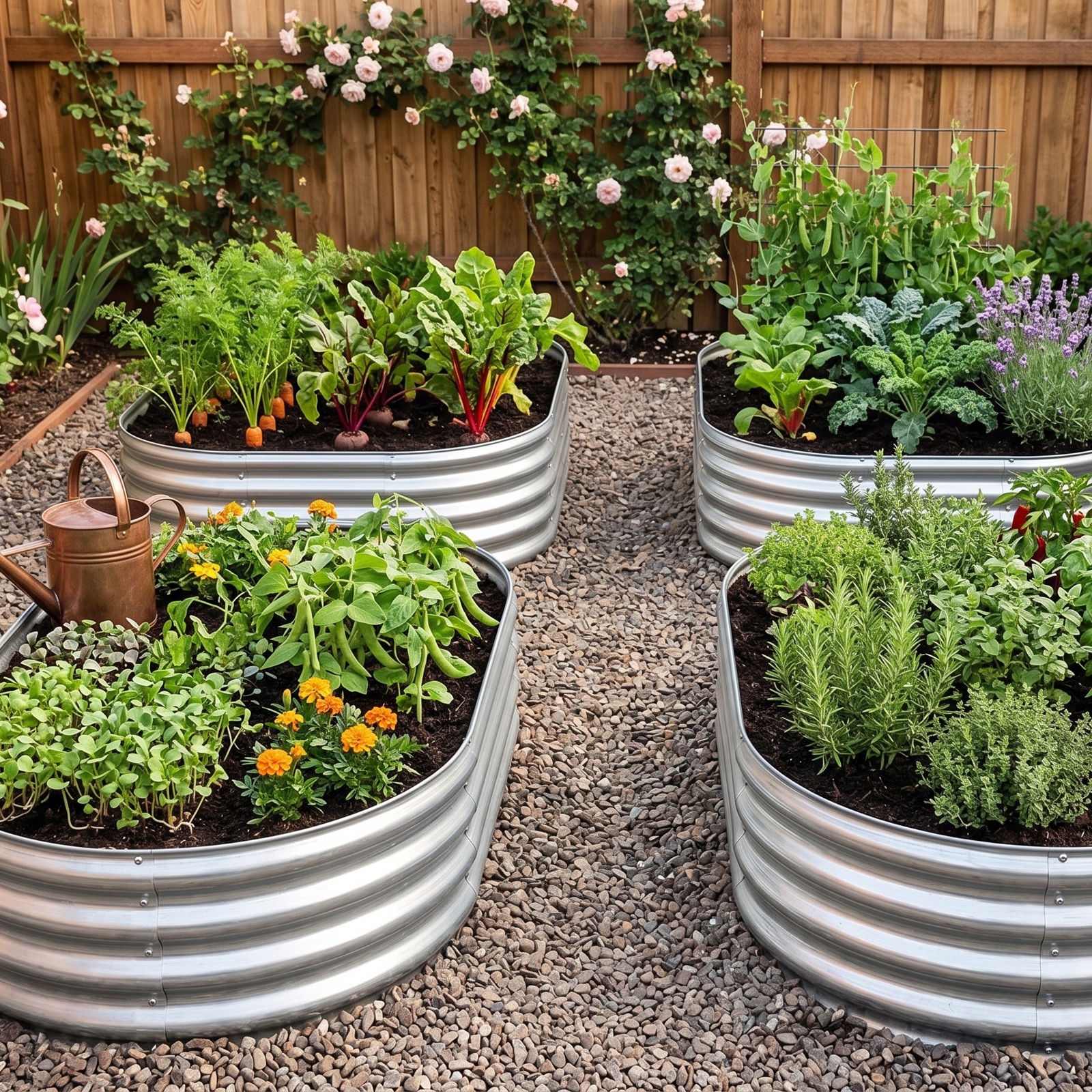 MATSKY Galvanized Raised Garden Bed, 4ft Oval, 4-Pack photo 4