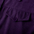 thumbnail image 6 of GEWSEY Women's Fashion Cropped Shacket Button Down Corduroy Shacket Jackets Casual Plaid Long Sleeve Crop Jackets Tops (Purple, XL), 6 of 8