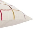 thumbnail image 5 of Ox Bay and Stacy Garcia 24" x 24" Ivory Checkered Embroidered Cotton Blend Adult Decorative Throw Pillow Cover, 5 of 7