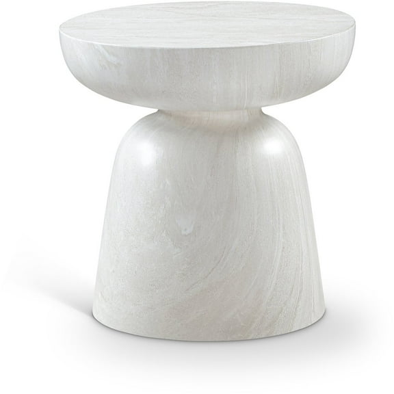 Meridian Furniture Avellino Off White Indoor/Outdoor Concrete End Table