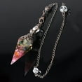 thumbnail image 3 of Langgg Pendulum en Cristal Pendentifs en Pierre Naturelle pour Divination Radiesthésie, 3 of 9