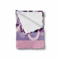 thumbnail image 2 of Geometric Soft Flannel Fleece Throw Blanket, Circles Rounds Bold Borders in Middle 70s 80s Vintage Design, Cozy Plush for Indoor and Outdoor Use, 50" x 60", Hot Pink Magenta, by Ambesonne, 2 of 6