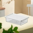 thumbnail image 5 of Hauiodp Flat Plastic Box for Kitchen&Refrigerator, Transparent Food Storage Container, Plastic Refrigerator Organizer, Fridge Storage Containers for Fruit, Yogurt, Snacks, 5 of 6