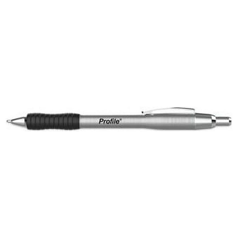 Profile Ballpoint Pen, Retractable, Medium, 1 mm, Black Ink, Black/Silver Barrel, 2/Pack Profile Ballpoint Pen, Retractable, Medium, 1 mm, Black Ink, Black/Silver Barrel, 2/Pack
