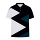 thumbnail image 5 of Ceisia Men's Summer Casual Geometric Color Block Mesh Short Sleeve Lapel Shirt Multicolor XL Gifts, 5 of 7