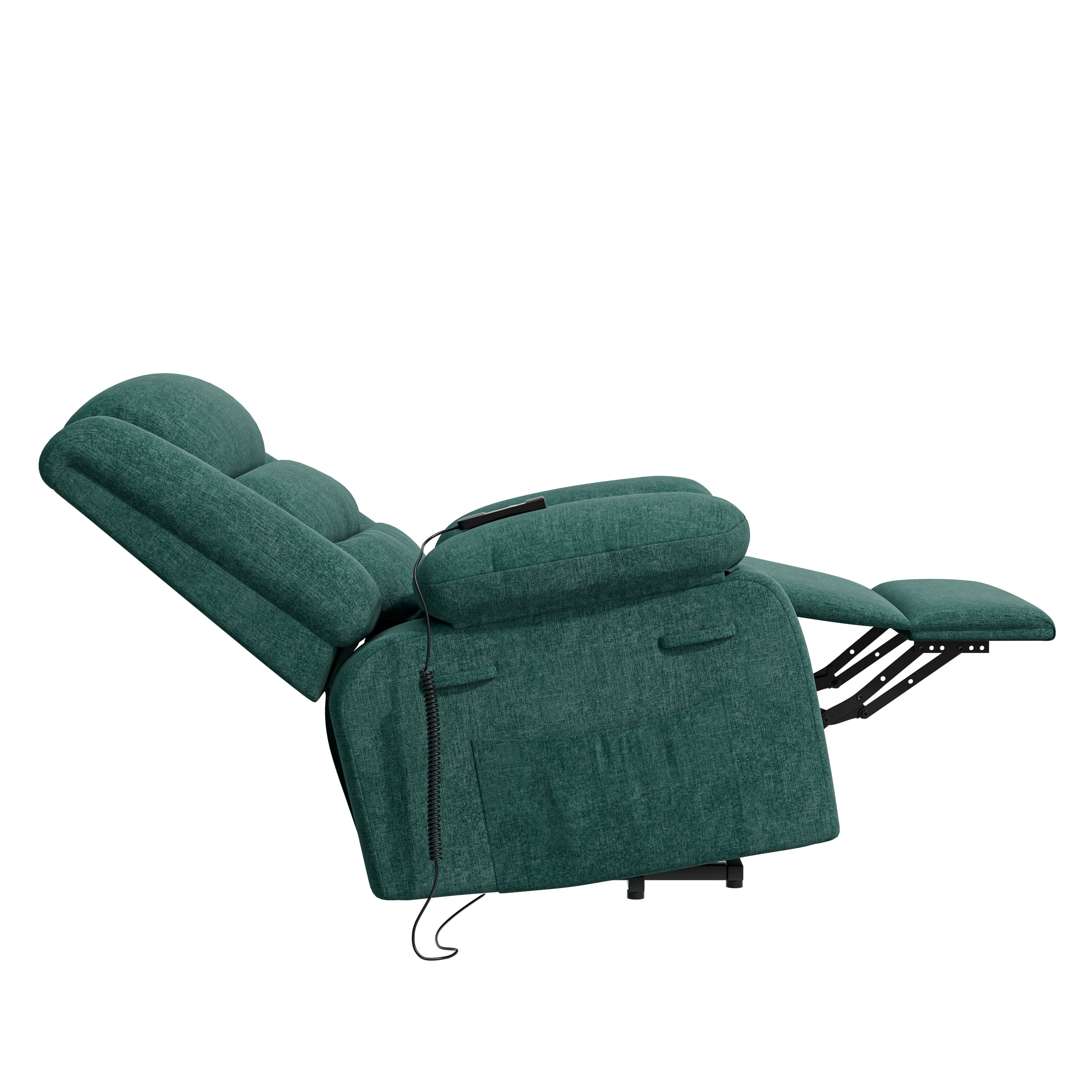 Homesvale Power Lift and Recliner Chair, Jade Green Chenille, For Living Room & Bedroom
