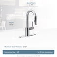thumbnail image 3 of Moen Align Spot Resist Stainless One-Handle Modern Pulldown Bar Faucet with Power Clean and Reflex Docking System, 3 of 6