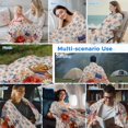 thumbnail image 5 of 4th of July Blue Red Cooling Blanket,Lightweight Breathable Summer Throw Blanket with Double Sided Cold Effect,Star Watercolor Floral American Flag Picnic Blankets Bed Sheet for Hot Sleepers 30"x40", 5 of 8