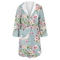 thumbnail image 4 of Women's Fleece Plush Robe Long Warm Plush Bathrobe Loungewear Jacket Printed Comfort Robe, 4 of 5