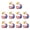 10pcs, variant on wutoase Patriotic Eagle Duck Figurine, Mini Resin Ducks with 250th Anniversary Patterns Tiny Animal Sculptures for Independence Day