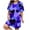Blue, variant on Womens Nightgowns Plus Size Casual Sleep Dress Women's Plus Heart Print Short Sleeve Round Neck Medium Stretch Loose Nightdress Valentine's Day Nightdress