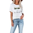 thumbnail image 5 of XCHQRTI Dragonfly Shirts Women Graphic Tee Whisper Words of Wisdom Shirt Short Sleeve T Shirt Funny Saying, 5 of 5