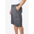 thumbnail image 2 of Boulder Creek By Kingsize Men's Big & Tall  12" Side-Elastic Stacked Cargo Pocket Shorts, 2 of 6