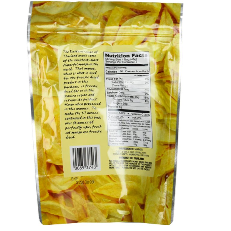 Trader Joes Freeze Dried Fruit