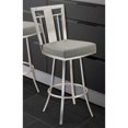 thumbnail image 3 of Armen Living Cleo Modern Faux Leather Swivel Counter Stool in Gray, 3 of 3