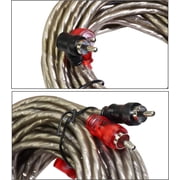4 Gauge Car Audio Wiring Kit, 2300W Amplifier Install Cable Set with ANL Fuse, RCA & Speaker Wires, Complete for Subwoofer & Amp Systems
