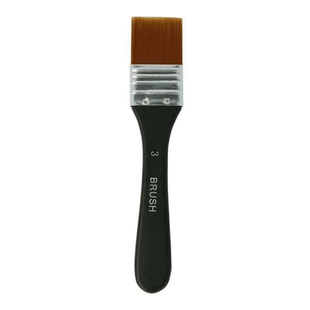 1 pincel profesional de pintura plana con adornos de nailon, pincel artístico, mango de madera Irfora Cepillo de pintura
