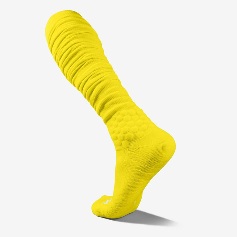 We Ball Sports Scrunch Football Socks, Extra Long Padded Sports Socks for  Men & Boys (Gold, L) 